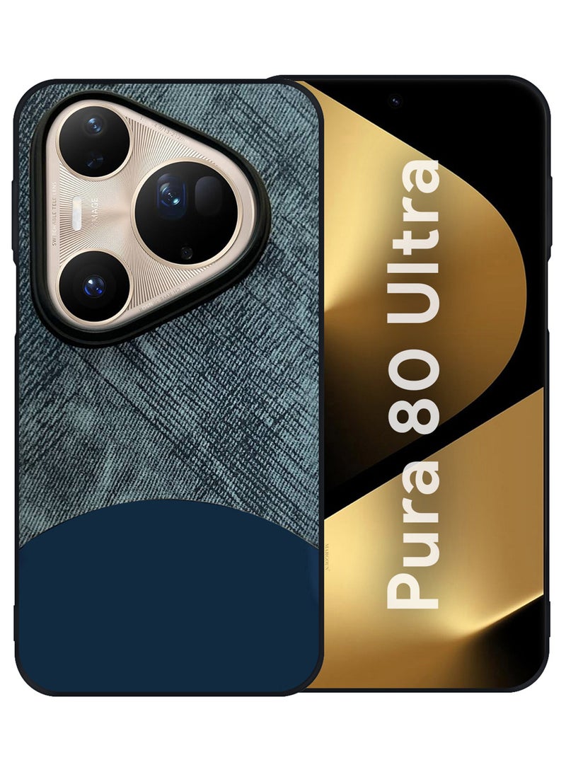 CATANES Silicone Case Cover for Huawei Pura 80 Ultra - Slim Fit  Anti-Slip Thin and Shockproof Protection Raised Edges for Camera and Screen Protection - Blue - Image 1