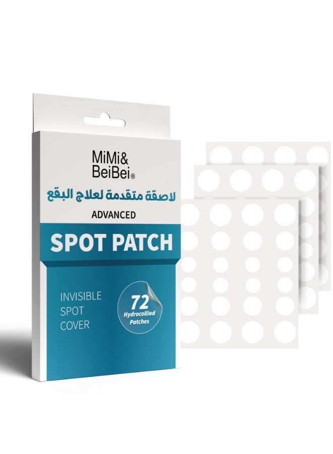 MiMi & BeiBei 72 Pcs Hydrocolloid Patch, Acne Pimple Patches for Face, Circle Facial Hydrocolloid Acne Patch, Invisible Spot Cover Patches, Acnes Spot Cover Stickers with Tea Tree Oil - Image 2