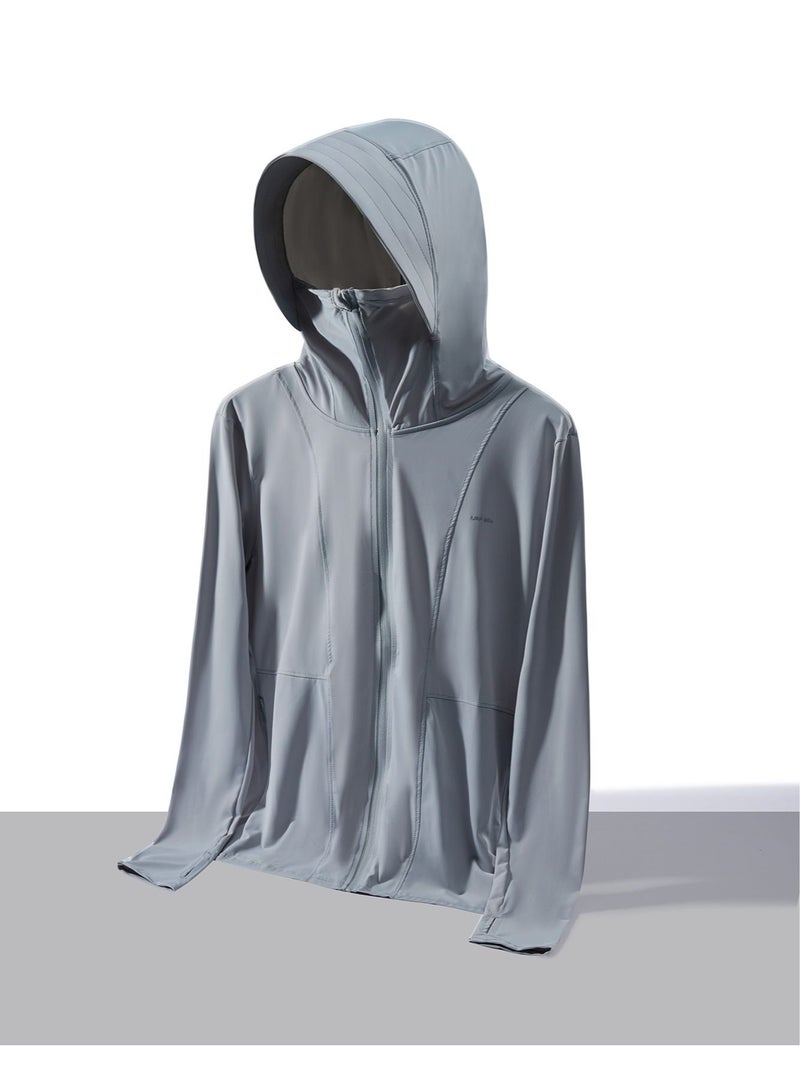 Loquat Men'sHigh Elastic Breathable UV Resistant Sunscreen Clothing Grey - Image 1