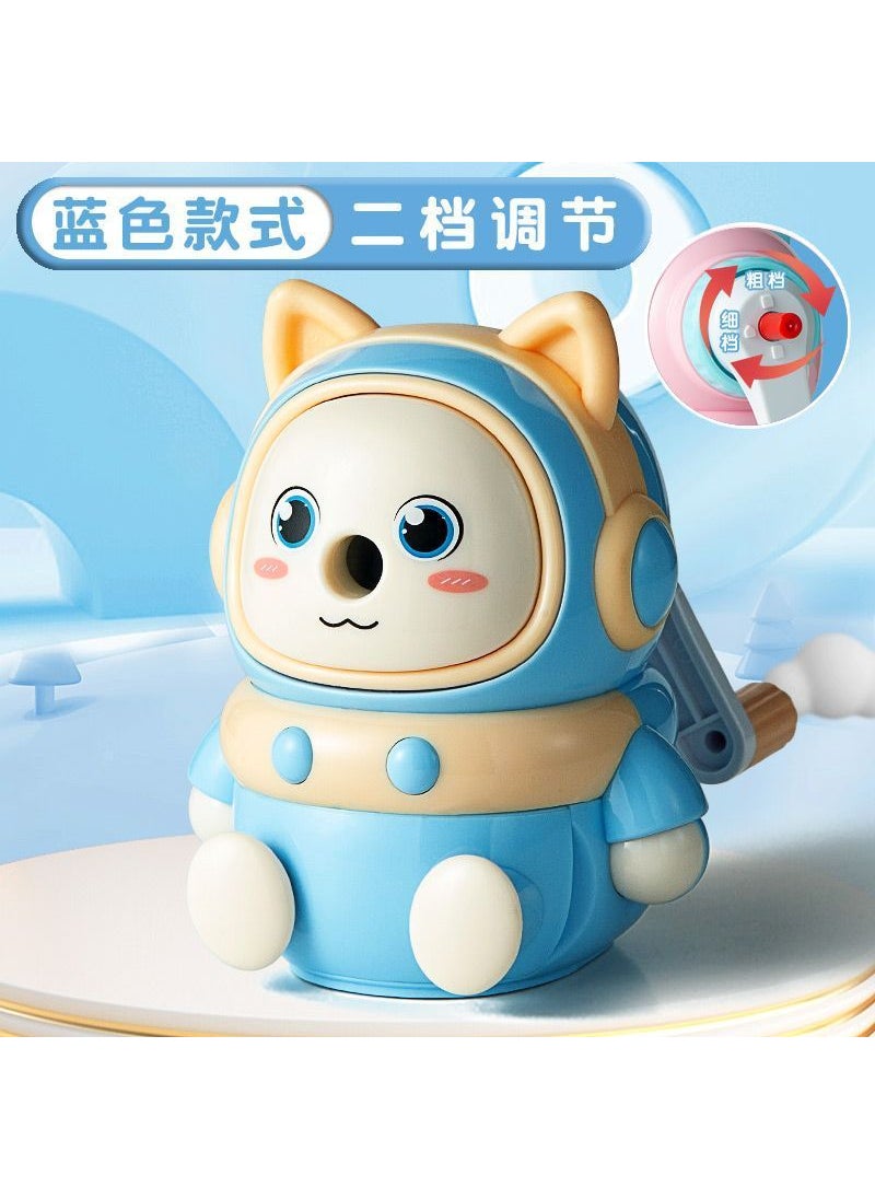 Generic - Dingbang Three-generation Commemorative Five-gear Adjustable Thick Pencil Sharpener Primary School Student Cartoon High-value Hand Pencil SharpenerThree generations of commemorative [blue] nib two adjustable Three generations of commemorative [blue] nib two adjustable - Image 1