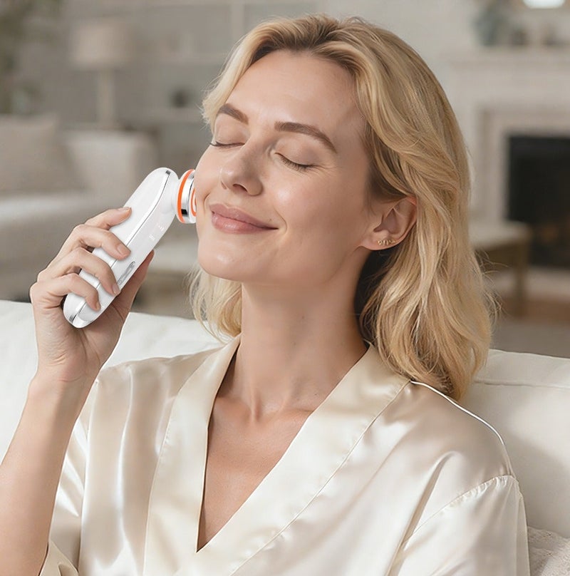 بيكسل بي جهاز تدليك الوجه Pixel B Face Massager Age-R Booster Pro | أداة شد ورفع البشرة | مزيل التجاعيد ومضاد للشيخوخة | تحديد خط الفك وتعزيز الإشراقة | جهاز تجميل قابل لإعادة الشحن للرجال والنساء - Image 4