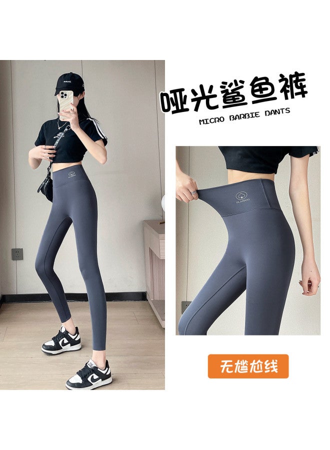PLANDOO Bargain Women'S High-Waist Tummy Control Shark Leggings For Spring And Autumn, Wearable Barbie Yoga Pants, Ankle-Length Slim-Fit Casual Pants - Image 3
