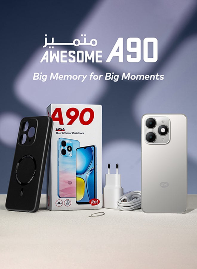 ITEL A90 Dual SIM Space Titanium 3+5GB RAM 128 GB 4G - Middle East Version - Image 3