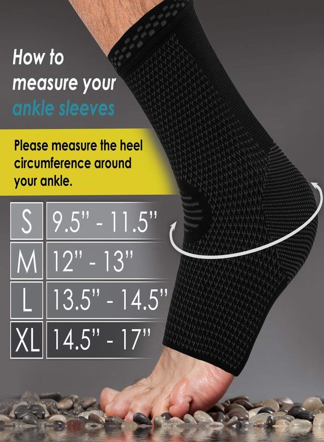 POWERLIX Ankle Orthopedic Brace Compression Support Sleeve (Pair) for Plantar Fasciitis, Swelling, Tendinitis, Arthritis, Sprain - Image 4