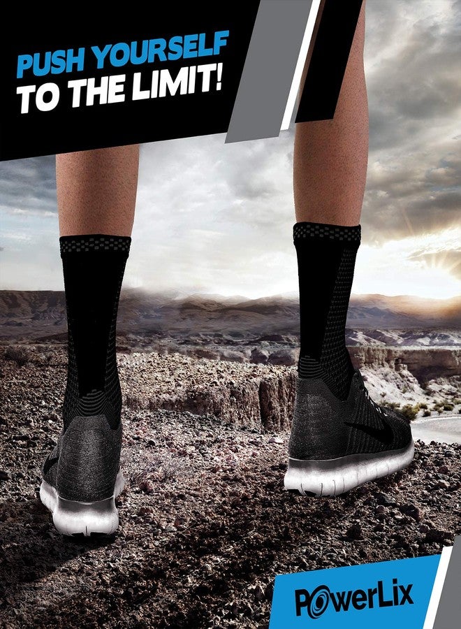 POWERLIX Ankle Orthopedic Brace Compression Support Sleeve (Pair) for Plantar Fasciitis, Swelling, Tendinitis, Arthritis, Sprain - Image 2