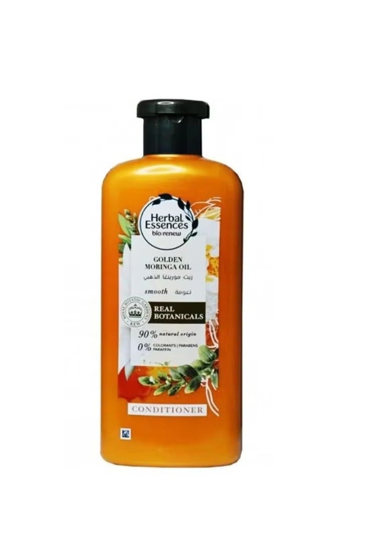 هربل إيسنسز بلسم طبيعي بزيت المورينجا الذهبي لتنعيم الشعر 400 مل - Image 1