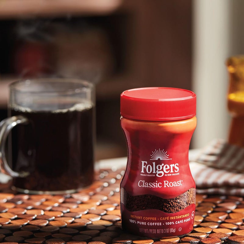 Folgers Classic Roast Instant Coffee, 8 Ounces - Image 2