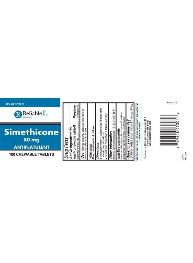 Reliable SIMETHICONE 80 MG C/TAB (Pack of 2) - Image 2