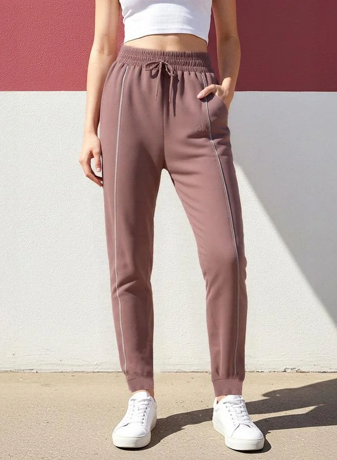 Kappa Contrast Piping Detail Joggers with Drawstring Closure