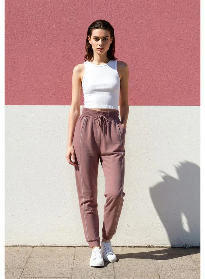 Kappa Kappa Contrast Piping Detail Joggers with Drawstring Closure