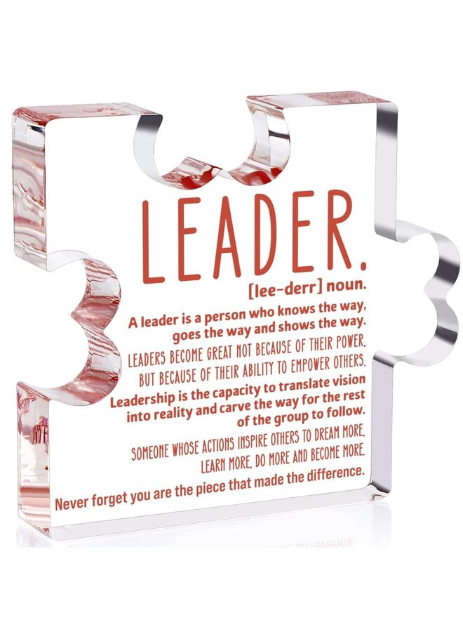 Thank You Gifts for Leader Boss Mentor Supervisor Retirement Leaving Coworker Farewell Promotion Celebration Birthday Work Office Gift Great Leader Irregular Acrylic - Image 1