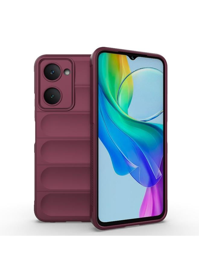 The Bros Case For vivo T3 Lite 5G India / Y28s Global Magic Shield TPU + Flannel Phone Case