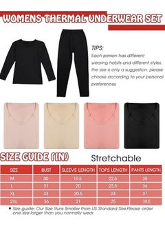 Women Thick Thermal Underwear Set, Ladies Self-heating Long Johns Thermal Set, Premium Soft Hyaluronic Acid Water-locking Base Layer Tops & Bottoms for Hiking, Black - pzsku/Z5B29F1D80644D2BDC5D6Z/45/_/1732702767/cbf055c5-b1ff-4c77-9282-124cacd4c4d4