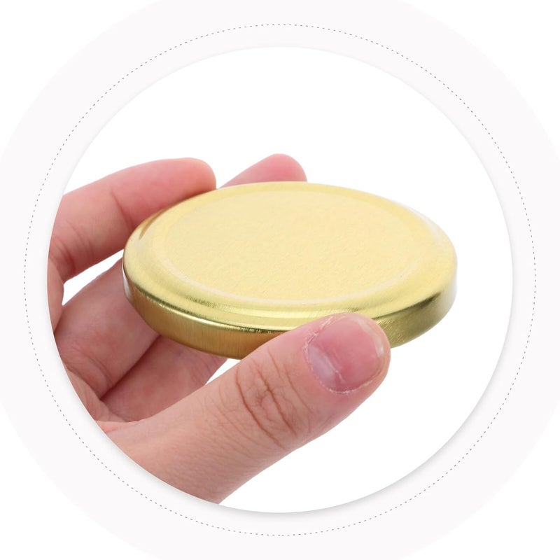 Garneck 50pcs 66mm Tinplate Mason Jar Lids Regular Mouth Screw Caps for Airtight Food Storage and Canning Jars, Metal Replacement Sealing Covers for Home Kitchen Preservation - Image 3