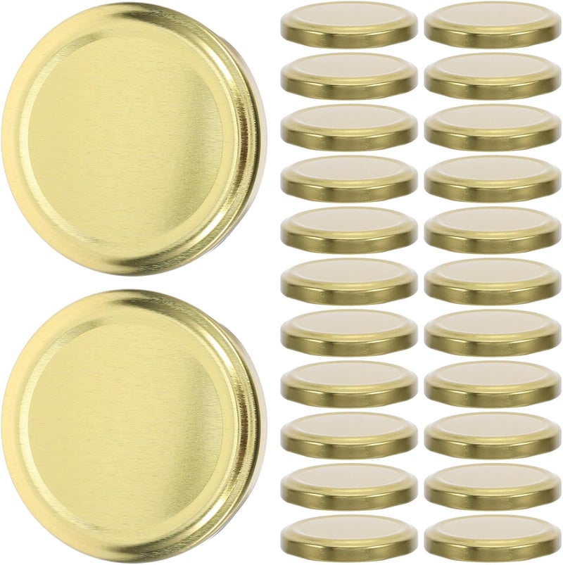 Garneck 50pcs 66mm Tinplate Mason Jar Lids Regular Mouth Screw Caps for Airtight Food Storage and Canning Jars, Metal Replacement Sealing Covers for Home Kitchen Preservation - Image 1