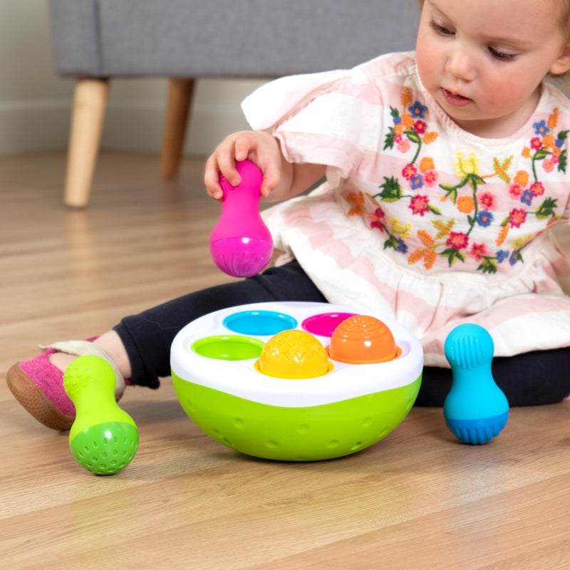 Fat Brain Toys Fat Brain Toys F248 Fat Brain SpinnyPins  Kids Preschool  Spinning and Sorting Building Sets  Early Development Toy for Babies Aged 18 Months and Older  Multicoloured  - Image 4