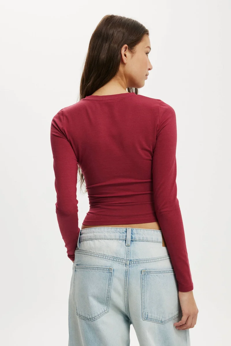 Cotton On  All Day Crew Long Sleeve Top for Women | Best Price UAE