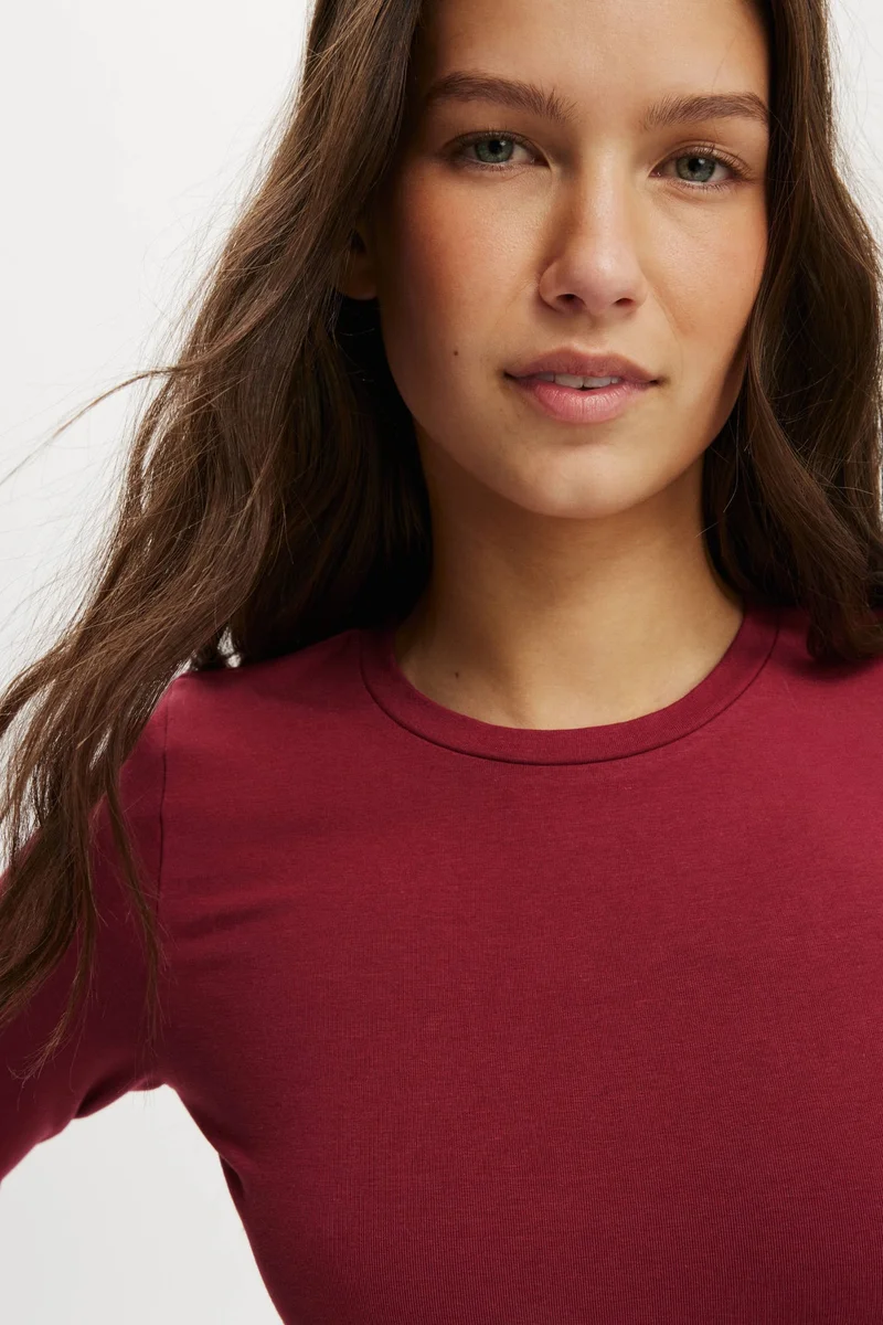 Cotton On  All Day Crew Long Sleeve Top for Women | Best Price UAE