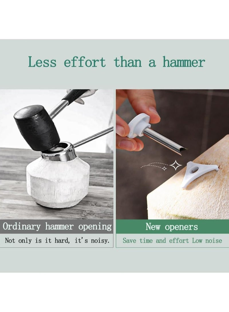 Oasisgalore 3-Pack Stainless Steel Coconut Opener Tool, Easy and Convenient Coconut Shell Punch - Image 5