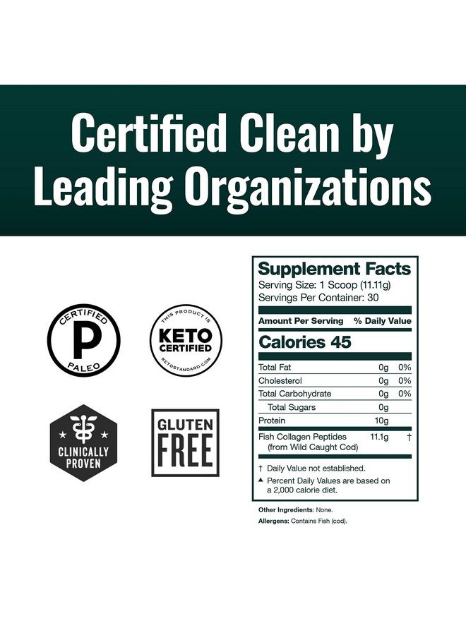 Natural Force Clean Marine Collagen Powder Tested For Toxins Certified Keto & Paleo Hydrolyzed Pure Type I Protein For Anti Aging Skin Hair And Nails Wild Caught + Nongmo 11.7 Ounce - Image 5