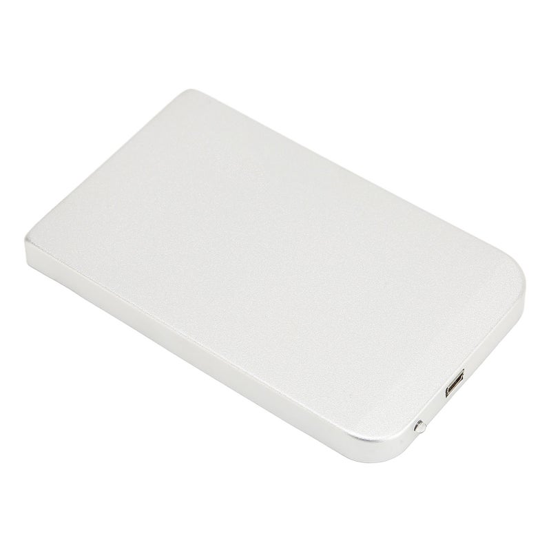 غطاء محرك أقراص ثابتة 2.5 بوصة USB2.0 480 ميجابت في الثانية، قابلة للتوصيل والتشغيل، من سبائك الألومنيوم، للعمل والتسويق والسفر، لون فضي (لا يشمل محرك الأقراص الثابتة) - Image 3