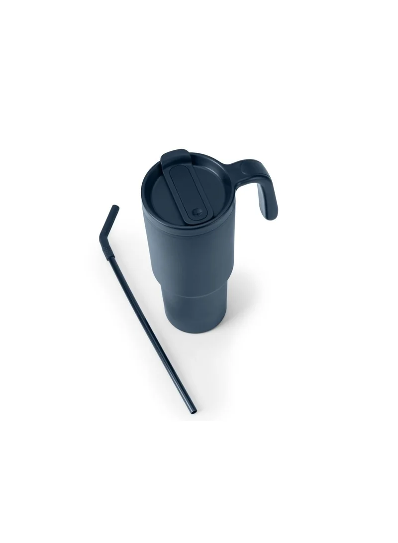 Hans Larsen Hans Larsen Forza 360 Recycled Stainless Steel Tumbler Eco-Friendly Spill-Proof Tumbler with 360° Branding Best for Men Women &amp; Kids - 900 ml Navy Blue