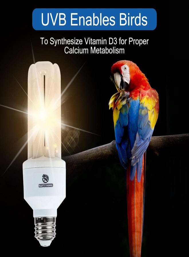 REPTI HOME UVA UVB Light Bulb for Birds 2.4 UVB 20W Compact Flourescent Lamp for All Kinds Captive Birds - Image 4