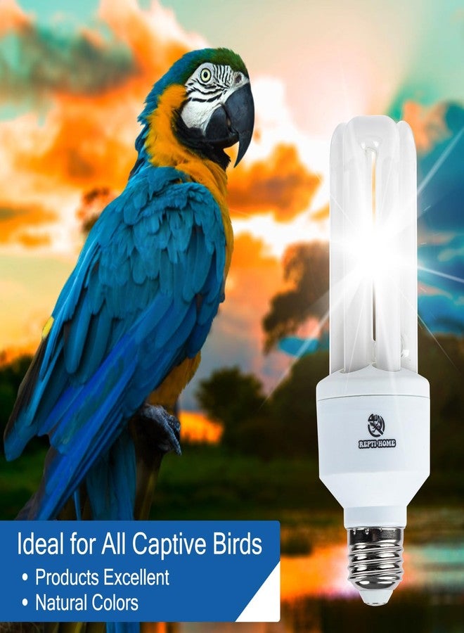 REPTI HOME UVA UVB Light Bulb for Birds 2.4 UVB 20W Compact Flourescent Lamp for All Kinds Captive Birds - Image 2
