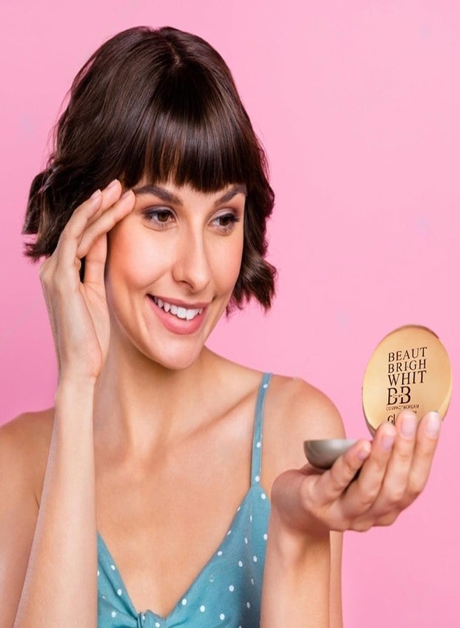 Glam 21 Glam21 Beauty Bright BB 2-in-1 Compact Powder | Long Lasting for Makeup Matte Finish with Vitamin-E | All Skin Type Natural Rose - 02 - Image 4