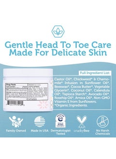 Era Organics Healing Ointment for Babies - USDA Certified Organic Natural Gentle Moisturizer for Sensitive Skin Prone To Baby Eczema, Cradle Cap (Infant Seborrheic Dermatitis), Rashes & Hives (4 oz.)  - Image 5