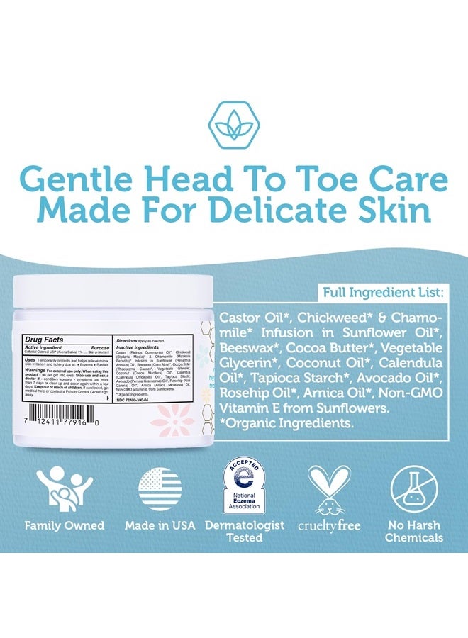 Era Organics Healing Ointment for Babies - USDA Certified Organic Natural Gentle Moisturizer for Sensitive Skin Prone To Baby Eczema, Cradle Cap (Infant Seborrheic Dermatitis), Rashes & Hives (4 oz.) - Image 5
