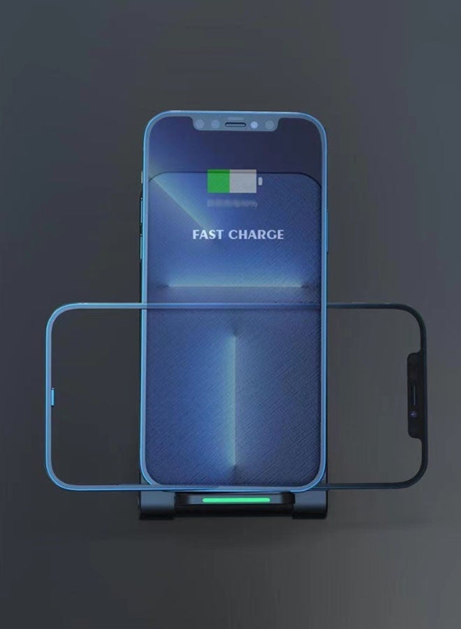 New 15W Wireless Charger with Dual Coils for Vertical and Horizontal Charging, Portable and Foldable, for Android and Apple Wireless Charging Devices (White) - Image 4