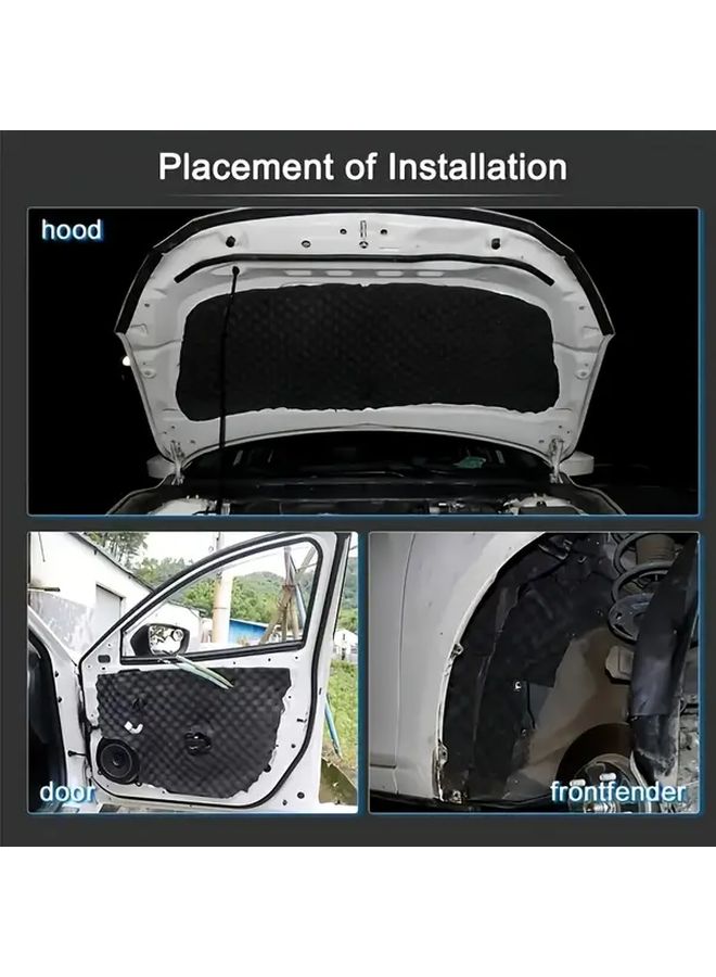 Universal Car Shock Absorbing Heat Insulation Mat 19 69x31 5 Inch - Image 3