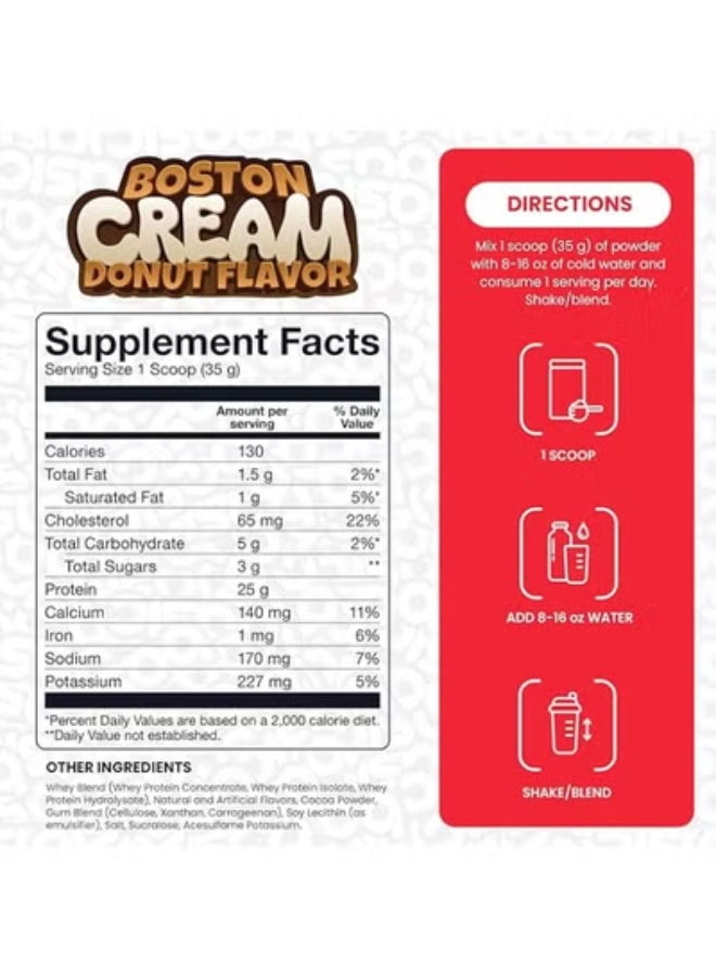 Basic Supplement Whey Protein Powder, 25g Protein, Complete Amino Acid Profile, Gluten-Free, Low Fat, RBST-Free, Supports Muscle Recovery & Antibody Health (5LB, Boston Cream Donut) - Image 3