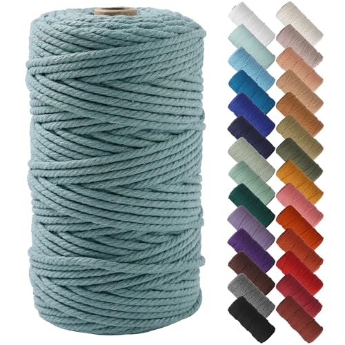NOANTA Eucalyptus Macrame Cord 4mm x 109yards Colored Macrame Rope Cotton Rope Macrame Yarn Colorful Cotton Craft Cord for Wall Hanging Plant Hangers Crafts Knitting - Image 1