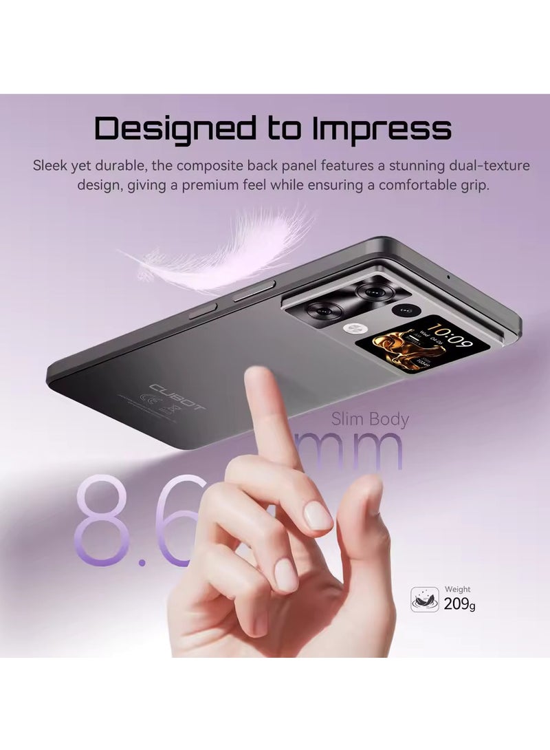 Cubot Android Smartphone P90, G100 Octa-core, 2.2GHz, Dual Speakers, 12GB+256GB, 6.88" 120Hz Screen, 64MP Main Camera, 5100mAh,NFC, 4G Phone Purple - Image 3