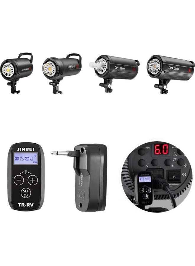 Jinbei Tr-V6Ii Flash Trigger, Wireless Flash Trigger, Remote Control Trigger, Frequency Division, Grouping, Universal For Dslr Cameras, Tr-V6Ii Transmitter - Image 1