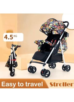 Generic Lightweight Baby Stroller Two Way One Button Portable Folding Baby Carriage Stroller Newborn Stroller Sleeping Basket  - Image 1