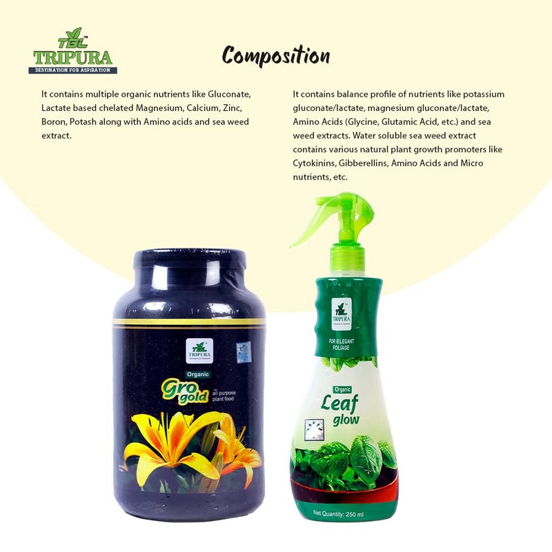 TBL TRIPURA DESTINATION FOR ASPIRATION TBL Tripura Destination for Aspiration Organic Leaf Glow 250 ml and Gro Gold 2 Kg  - Image 3