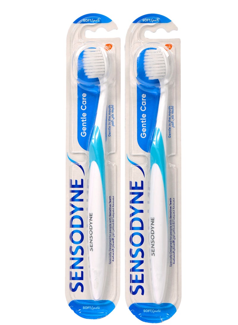 Sensodyne Gentle Care Soft (1+1) Toothbrush, Multicare