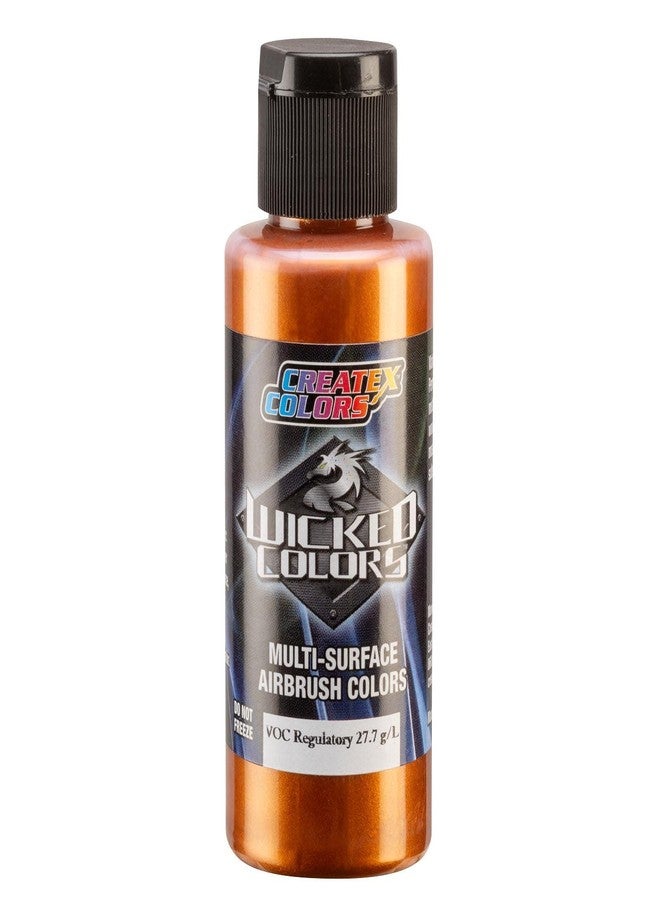 Wicked Colors Createx Wicked Colors W365 Metallic Burnt Orange 2oz. Water-Based Universal Airbrush Paint - Image 1