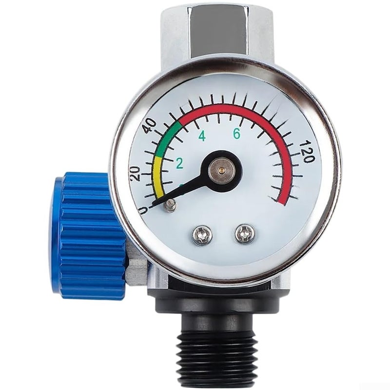 منظم ضغط الهواء Azure مع مقياس مزدوج النطاق PSI Bar لأدوات الهواء والتحكم الهوائي الصناعي - Image 1