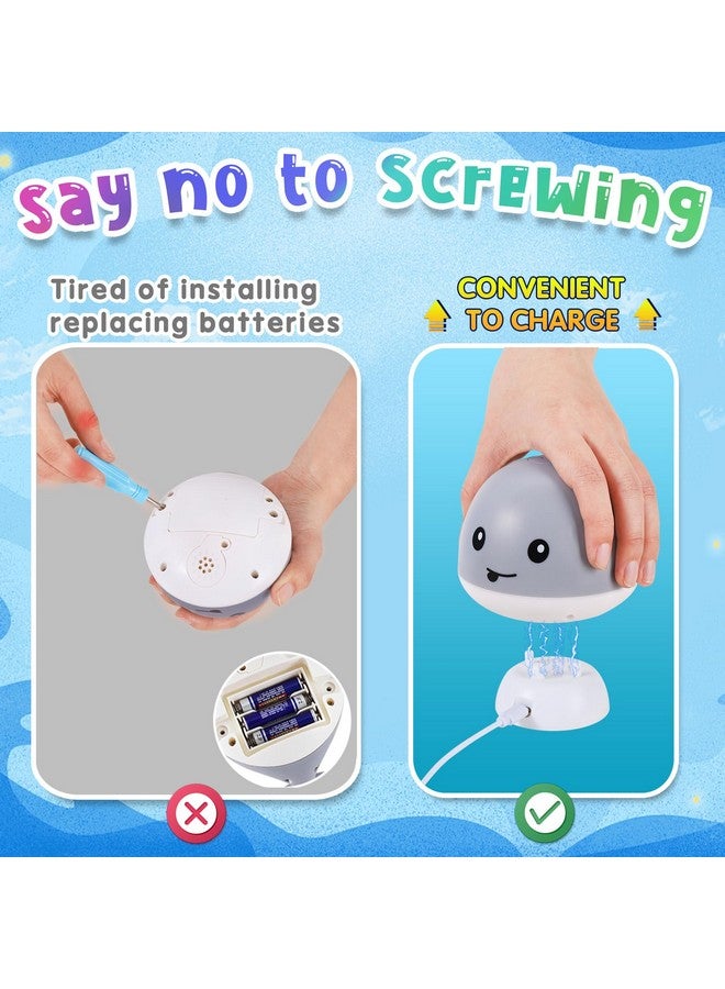 جيجيلي لعبة حمام بيبي ويل 4.0 - سهلة الشحن 2024 ألعاب حمام مطورة للأطفال من سن 1 إلى 3 سنوات، لعبة نافورة حمام مضيئة للأطفال الصغار من سن 6 إلى 12 إلى 18 شهرًا، لعبة حوض استحمام، هدايا عيد الميلاد للأطفال من 1 إلى 2 إلى 3 سنوات - Image 2