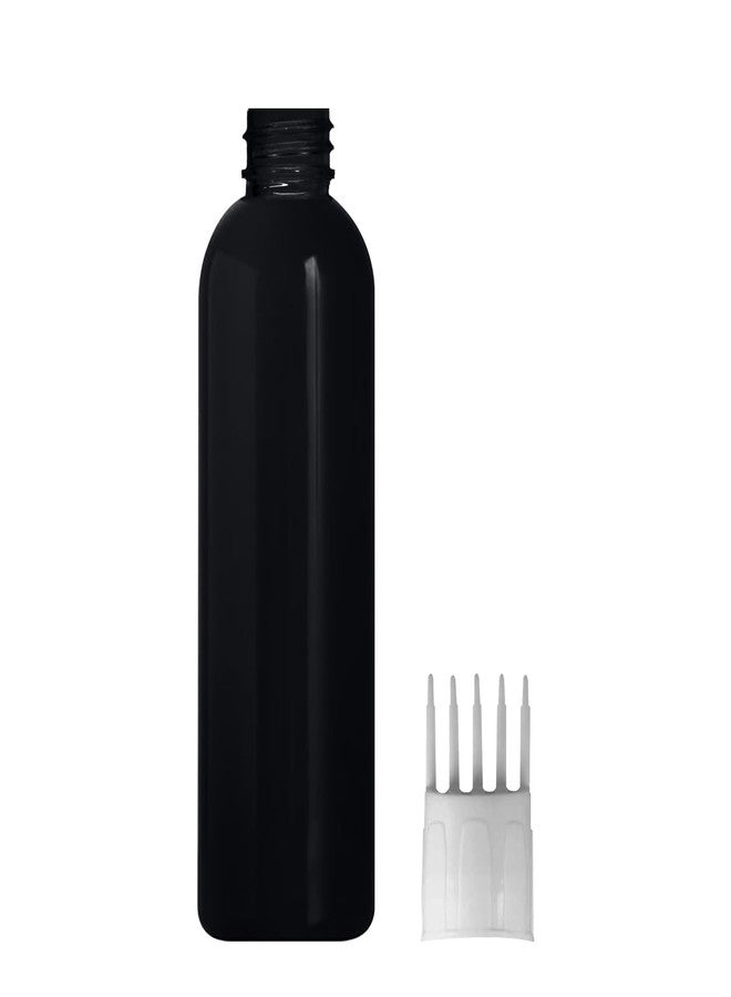 MADHYA Root Comb Applicator Empty Cylindrical Black Bottle, Ounce Applicator Bottle for Hair Oil Shampoo Medicine & Dye Bottle Applicator Brush Bottle, for Hair White Root Comb Applicator, PC 1 - Image 1