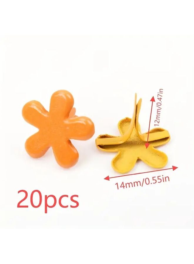 20pcs Mini Flower Brads Metal Floral Fasteners For Scrapbooking Card Making DIY Crafts - Image 4