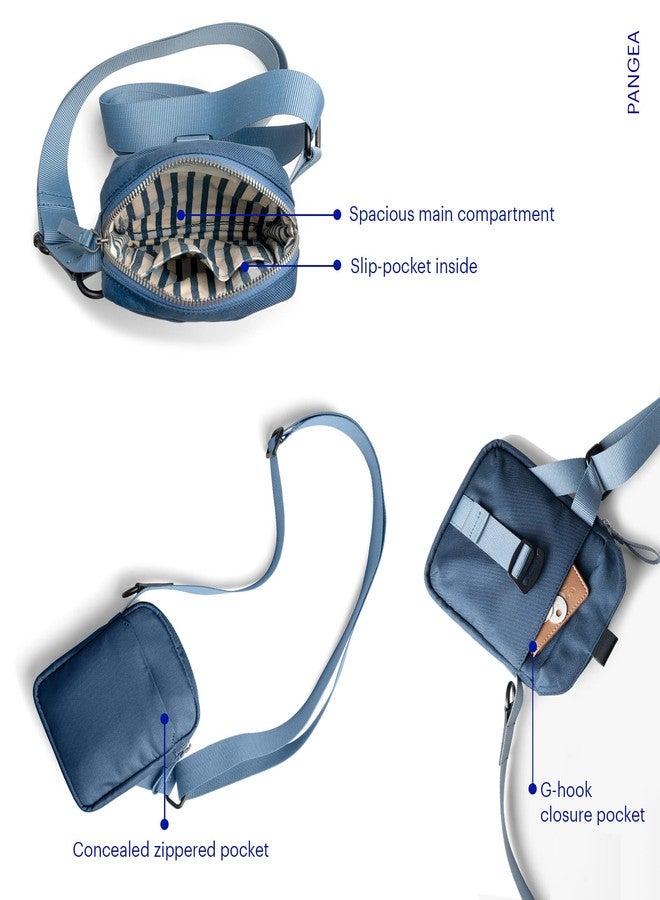 DailyObjects PET Deep Sea Cobble Sling Crossbody Bag for Men & Women I 100% Recycled from Used Plastic Bottles I Stylish, Durable, Travel Friendly Handbag with MultiIutility | Handcrafted In India - Image 5