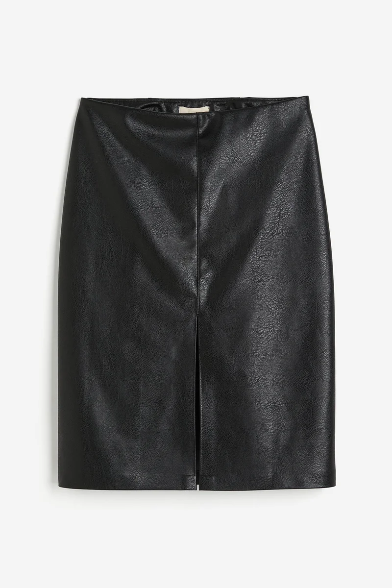 H&M Coated pencil skirt