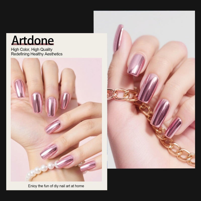 Artdone 16Jars Chrome Nail Powder Magic White Pearl Kit Colored Mirror Effect Silver Gold Metallic Stuff Holographic Dip Nail Pigment Powder For Resin Craft & Nail Art Accessories Decoration Supplies - Image 4