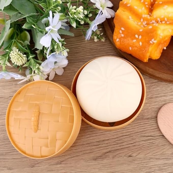 Fukaisu Squishy Dumpling, Steamed Bun Squeeze Dumpling Soft Adorable Food-Shaped Gadget for Adults Office Classroom Focus or Travel Companion - Image 3