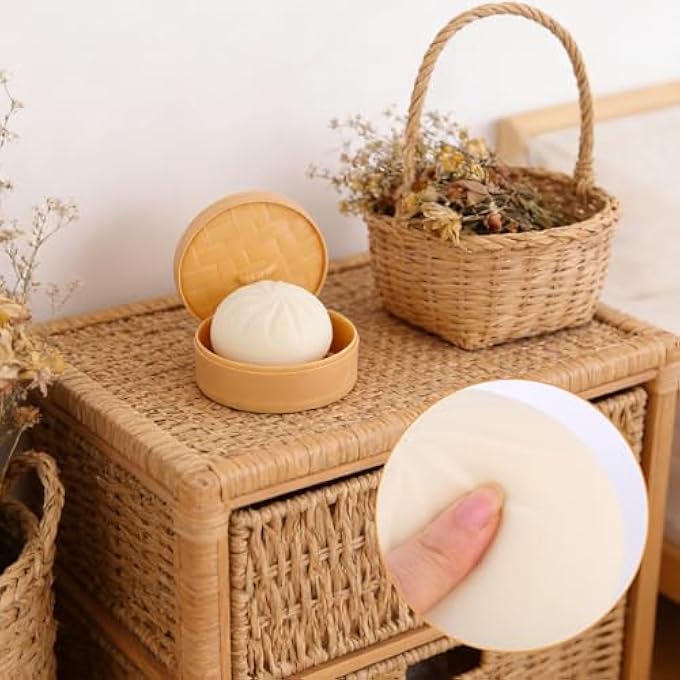 Fukaisu Squishy Dumpling, Steamed Bun Squeeze Dumpling Soft Adorable Food-Shaped Gadget for Adults Office Classroom Focus or Travel Companion - Image 4